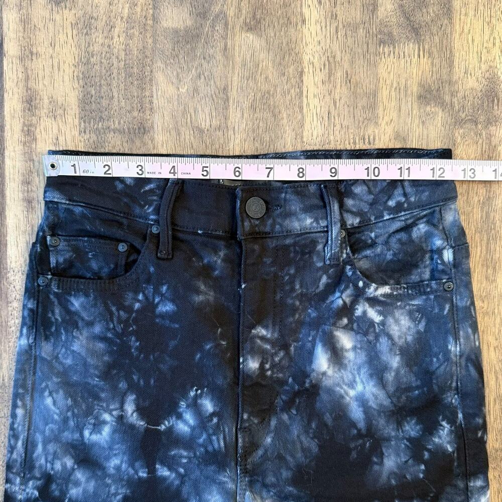 MOTHER Jeans Super Swooner Winding Path Shibori Tie-Dye High-Rise Denim Size 26 - Picture 3 of 11